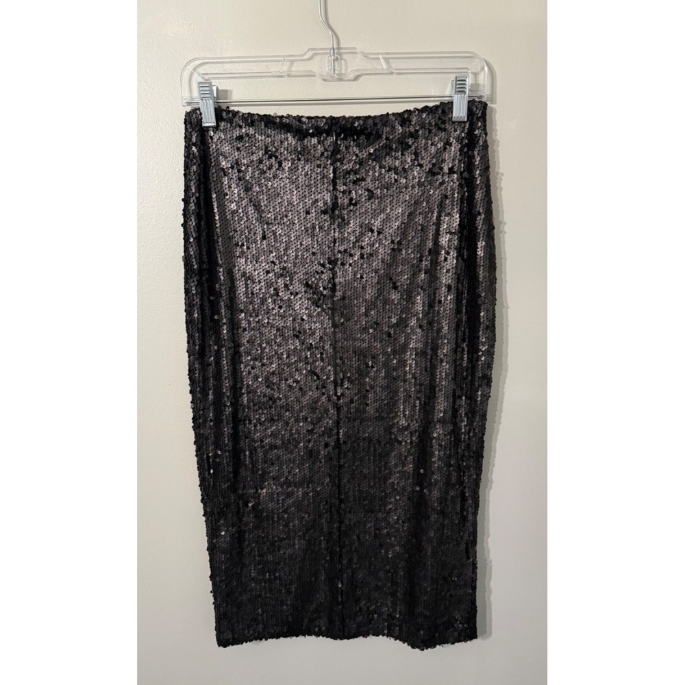 Minkpink Sequin Pencil Skirt‎ Women's Size Small Black Party Holiday NYE - Picture 2 of 6